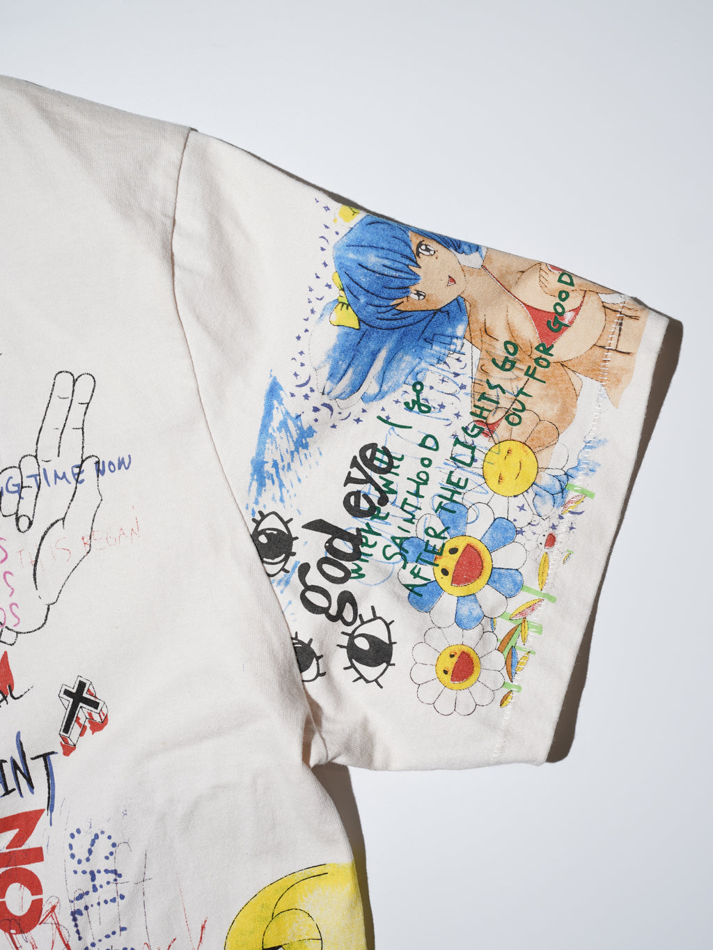 Saint Michael x Takashi Murakami Graffiti Print Vintage T-shirt