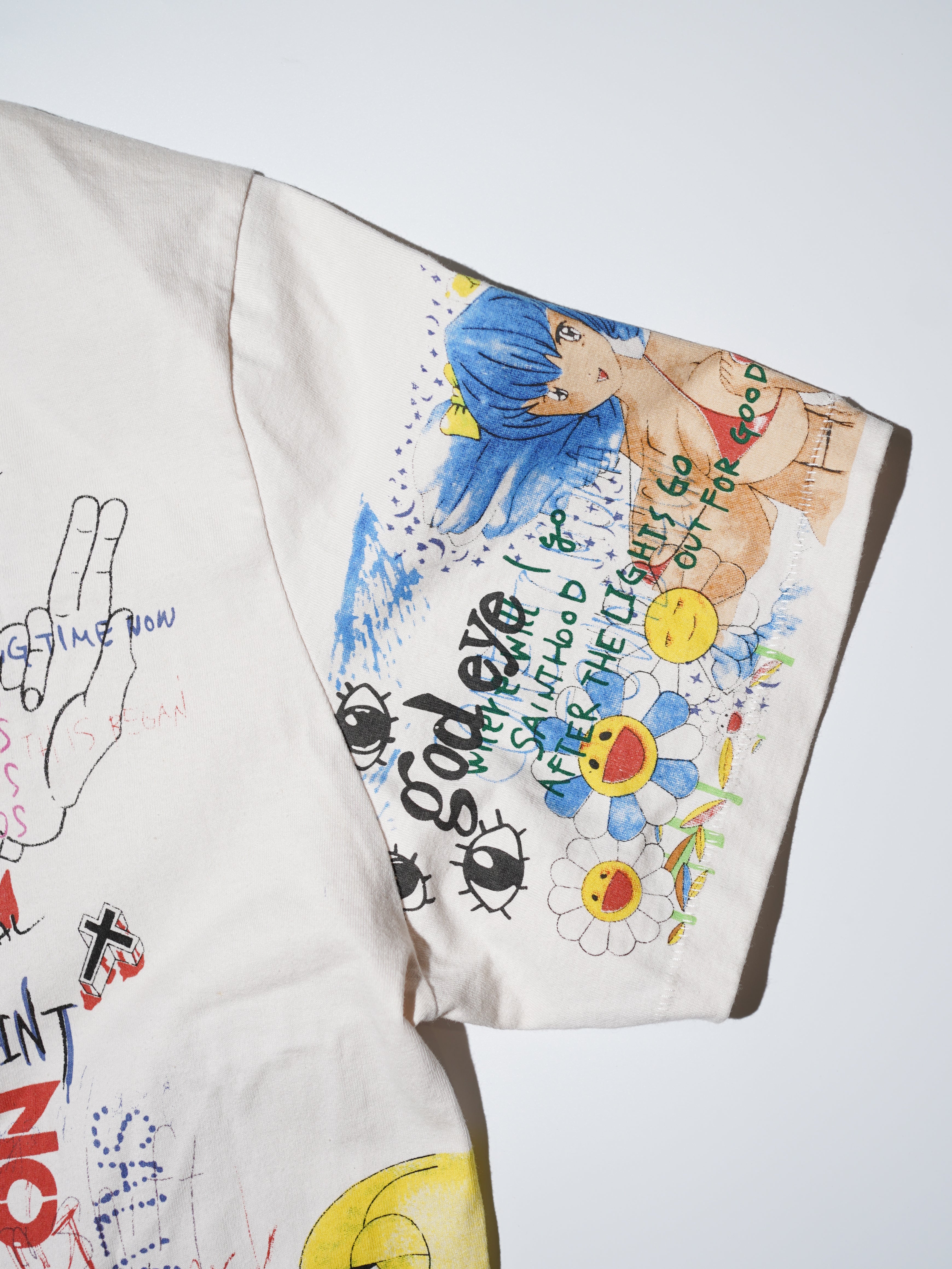 Saint Michael x Takashi Murakami Graffiti Print Vintage T-shirt